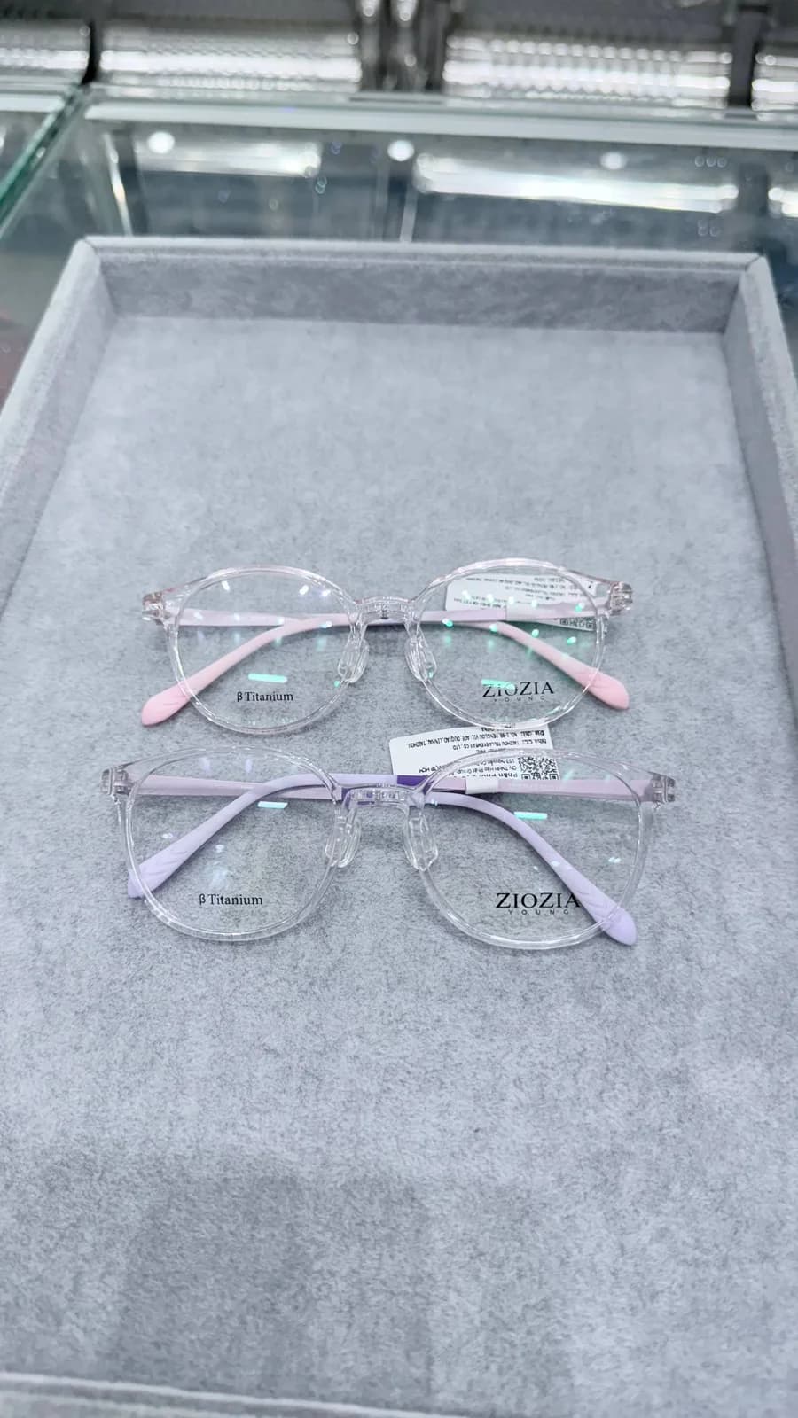 ZIOZIA Gọng trong càng tím hồng, ảnh 1 chụp tại Kính thuốc Anh Thi